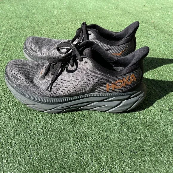 HOKA CLIFTON 8, Size 9.5 WOMEN'S SHOES CHARCOAL GRAY - Picture 2 of 9